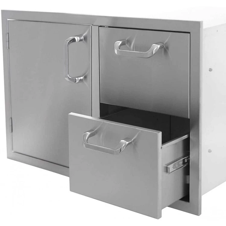 BBQ Island 260 Series - 32 Inch Single Door 2 Drawer Combo (REVERSIBLE) - Image 2