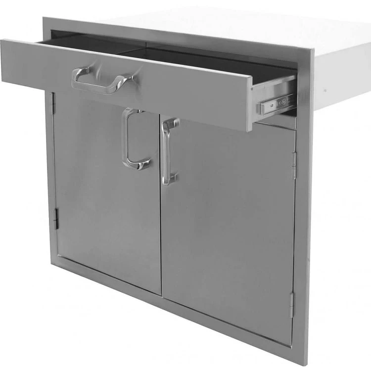 BBQ Island 260 Series - 30 Inch Double Door With Single Drawer Combo - Image 3