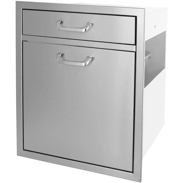 BBQ Island 260 Series - 21-4 Single Drawer & Roll-Out Trash/Recycling Bin Combo - Image 2
