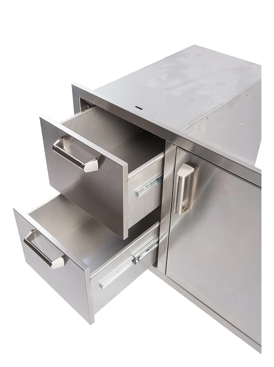 BBQ Island 260 Series - 32 Inch Single Door 2 Drawer Combo (REVERSIBLE) - Image 4