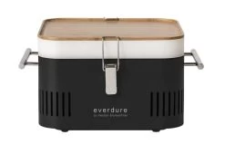 Everdure CUBE Portable Charcoal Grill, Tabletop BBQ, Matte Black