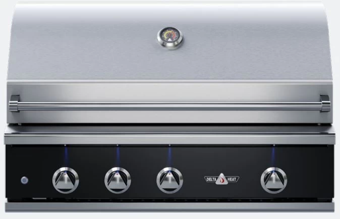 Delta Heat 38 Inch Black Natural Gas Grill With Rotisserie