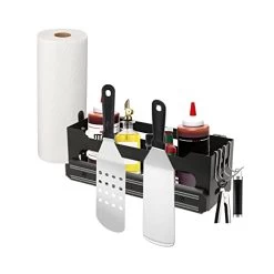 Griddle Caddy For Blackstone 28"/36" Griddles, Grill Accessories Space Saving, Stainless Steel Grill Caddy BBQ Accessories Organizer Storage With Magnetic Tool Holder & Paper Towel Holder