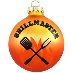 On Holiday Grill Master Glass Christmas Tree Ornament
