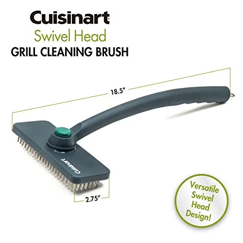 Cuisinart CCB-390 Swivel Head Grill Cleaning Brush, Royal Blue - Image 3