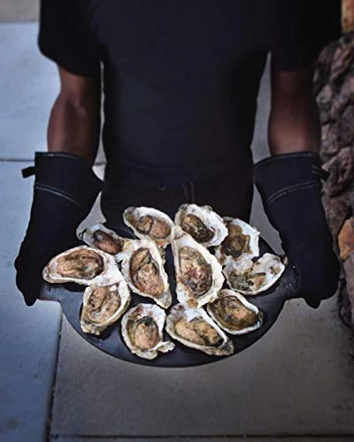 Outset 76225 Cast Iron Oyster Grill Pan, 12 Cavities, Black - Image 5