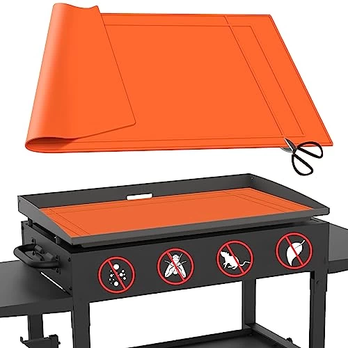 HONSREO 36" Griddle Mat For Blackstone 36/30/28 Inch, Food Grade Silicone Grill Protective Mat, All Season Grill Protector Cover, Cuttable And Customizable