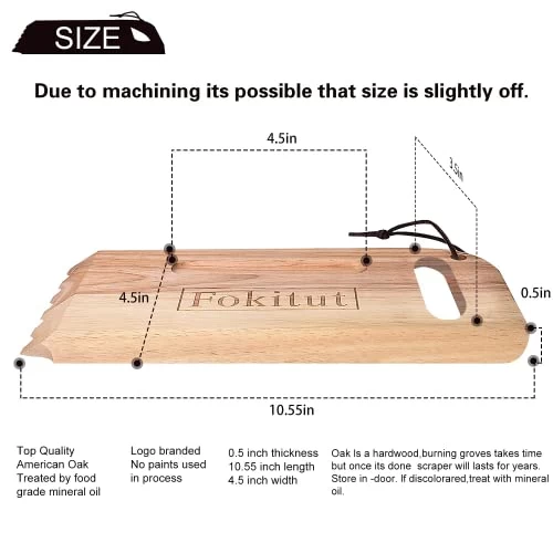 Wood Grill Scraper, Wooden Grill Scraper, Wooden Grill Cleaner Scraper, Wood BBQ Scraper For Grill, Wooden Barbeque Grill Grate Cleaner - Image 7
