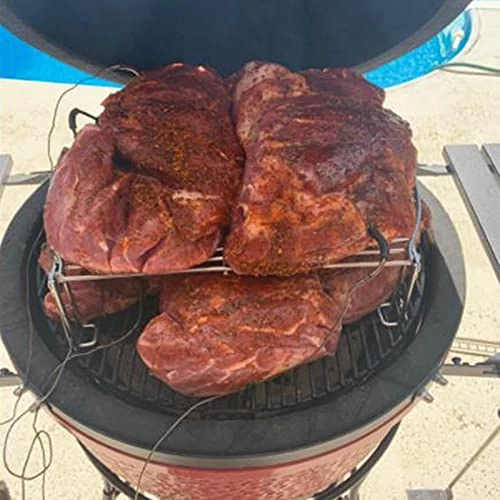 Dracarys Grill Stack Rack For Big Green Egg Stainless Steel BBQ Lover Gifts Fit Large & XL Big Green Egg, Kamado Joe,18" Or Bigger Diameter Grill,Increase Grilling Surface - Image 3