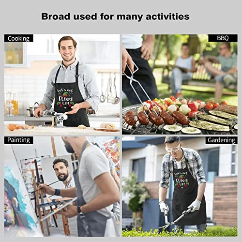 Christmas Aprons For Women With Pockets, Grill Aprons For Men BBQ Grilling - Image 3
