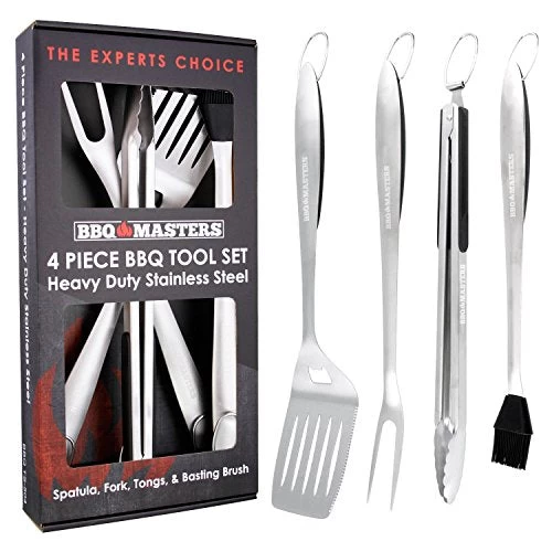 BBQ Masters Heavy Duty 4 Piece BBQ Grilling Tools Set