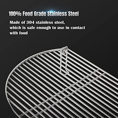 Dracarys Grill Stack Rack For Big Green Egg Stainless Steel BBQ Lover Gifts Fit Large & XL Big Green Egg, Kamado Joe,18" Or Bigger Diameter Grill,Increase Grilling Surface - Image 5