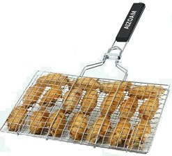 AIGMM Portable Stainless Steel BBQ Barbecue Grilling Basket