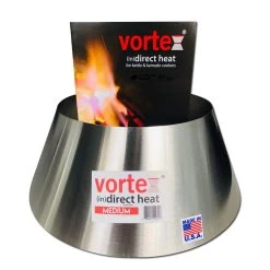 VORTEX (IN)DIRECT HEAT For Charcoal Grills, Medium Size - Fits Weber Kettle 22 26.75 WSM Smokey Mountain XL Kamado XL Big Green Egg