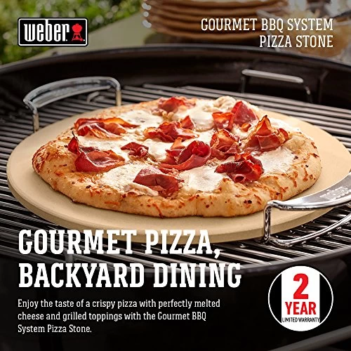 Weber 8836 Gourmet BBQ System Pizza Stone With Carry Rack - Image 5