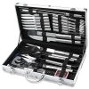 31 Piece Stainless Steel BBQ Accessories Tool Set - Includes Aluminum Storage Case For Barbecue Grill Utensils