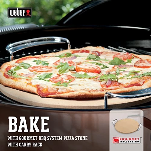Weber 8836 Gourmet BBQ System Pizza Stone With Carry Rack - Image 6