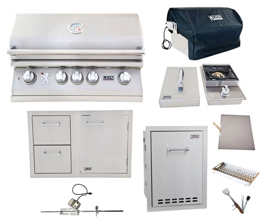 Lion 750000 Outdoor Kitchen Island Package - 6