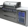 Mont Alpi 6 Burner Deluxe Island With Fridge Cabinet - MAi805-DFC