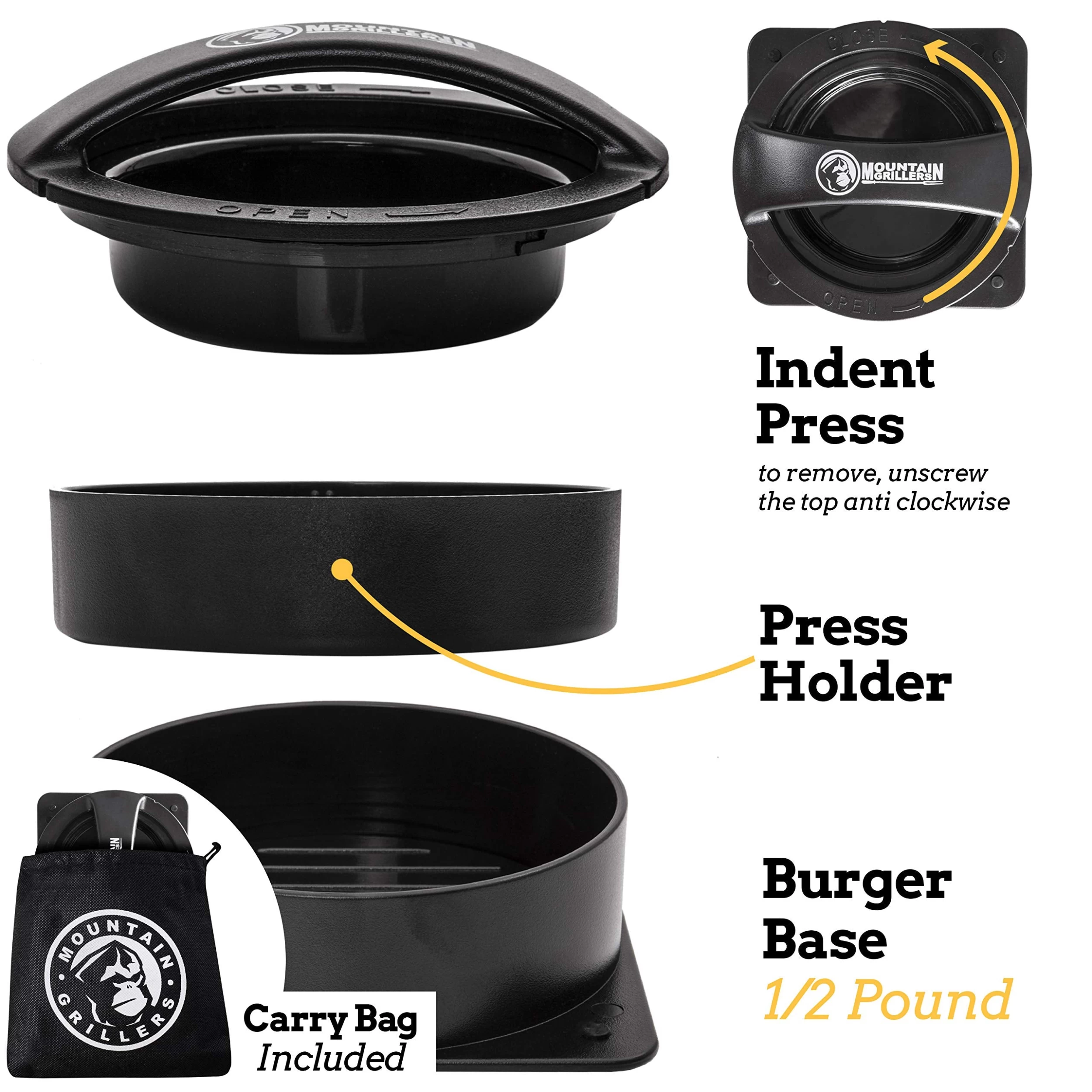 Mountain Grillers Burger Press Patty Burger Maker - Non Stick Hamburger Mold Kit - Image 7