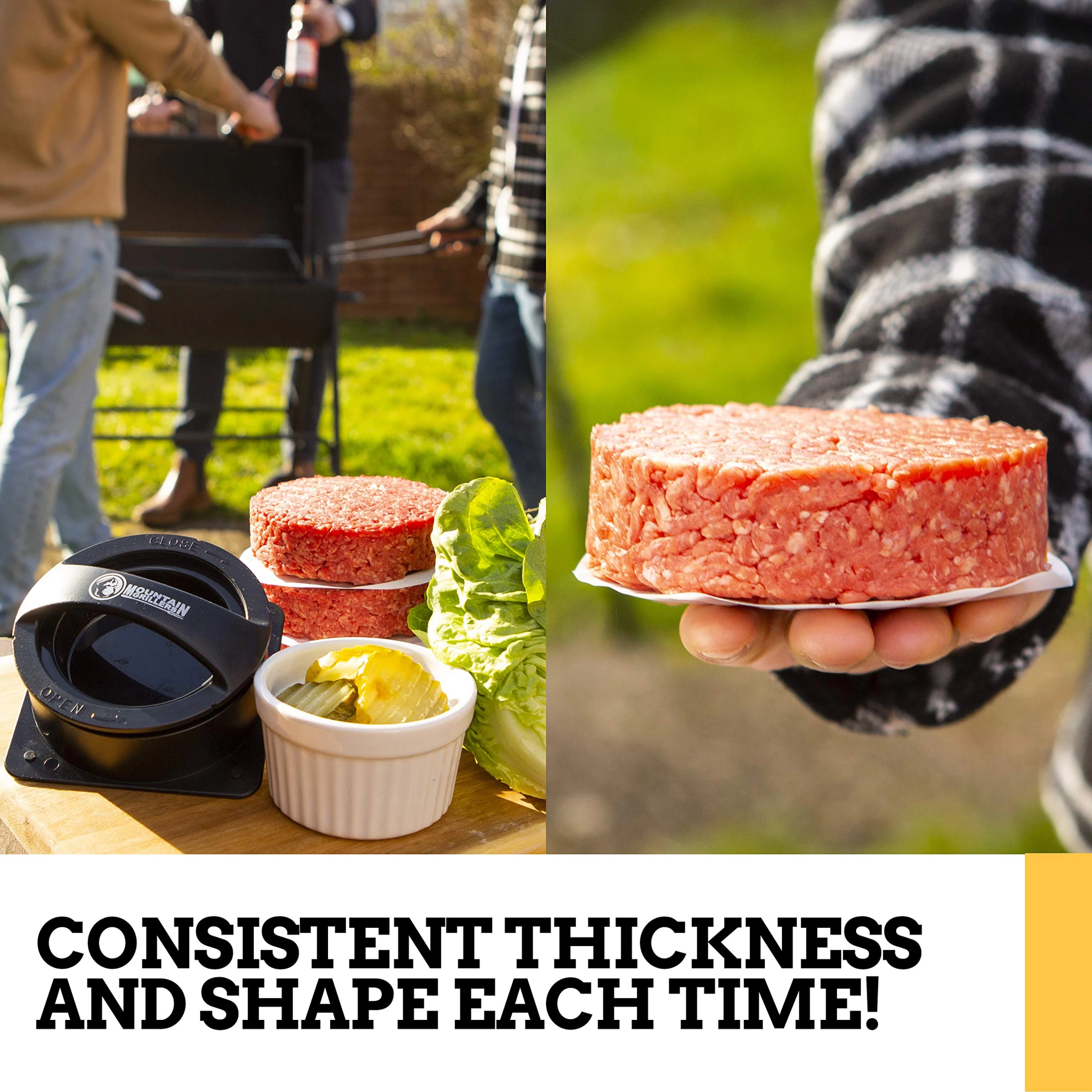 Mountain Grillers Burger Press Patty Burger Maker - Non Stick Hamburger Mold Kit - Image 4