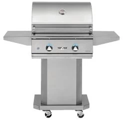 Delta Heat 26 Inch Natural Gas Grill On Cart With Interior Lights