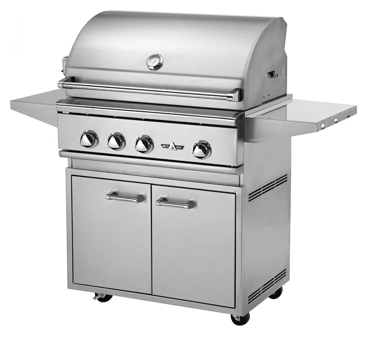 Delta Heat 32 Inch Natural Gas Grill On Cart With Infrared Rotisserie - Image 3
