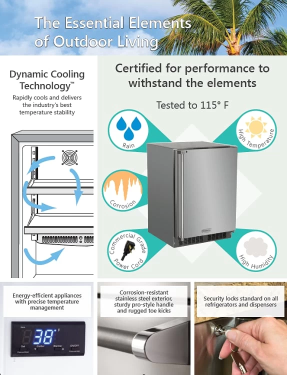 Marvel 15" Outdoor Undercounter Crescent Ice Machine - Image 3