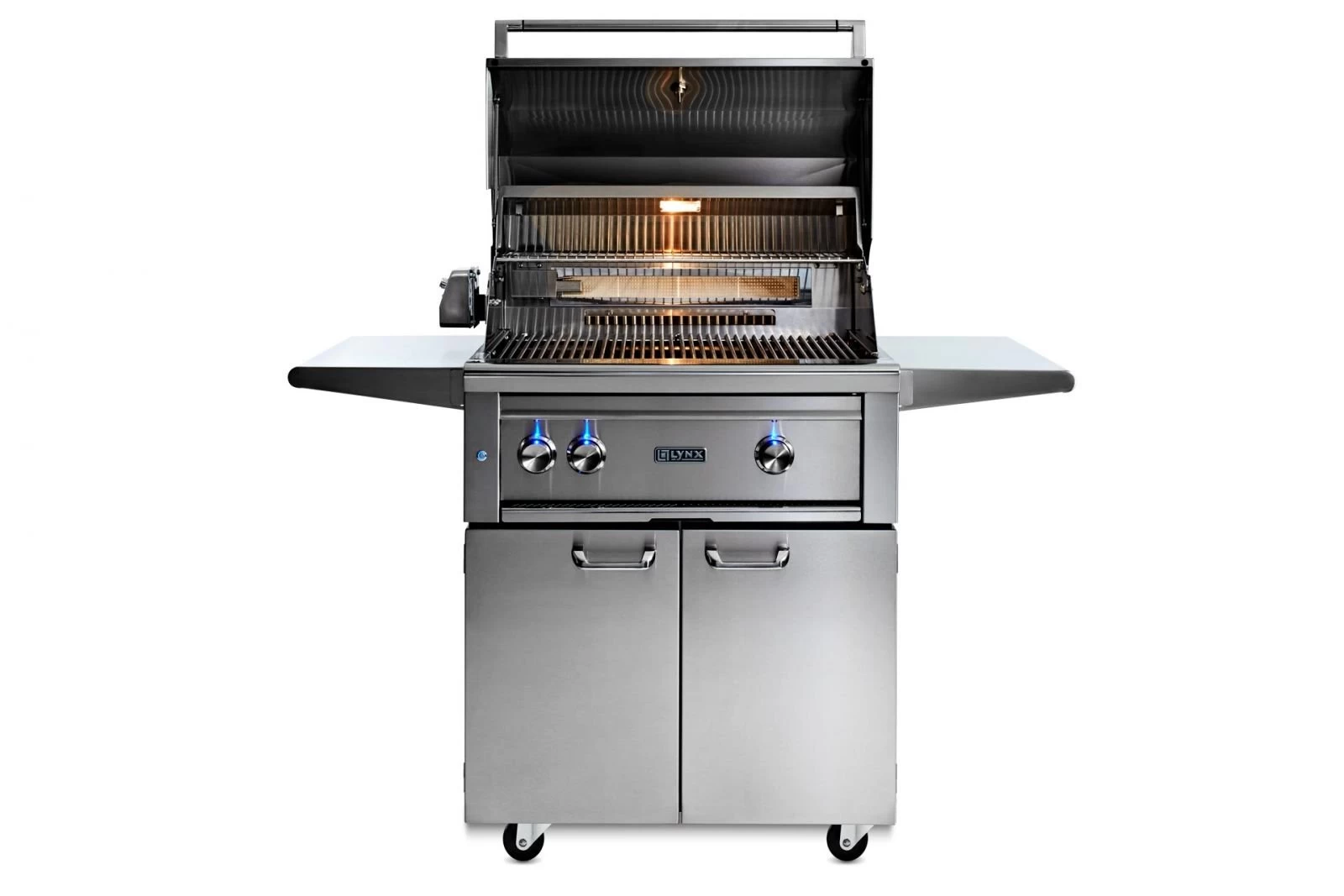 Lynx 30 Inch Professional Natural Gas Grill W/All Trident Burners And Rotisserie On A Cart - Image 2