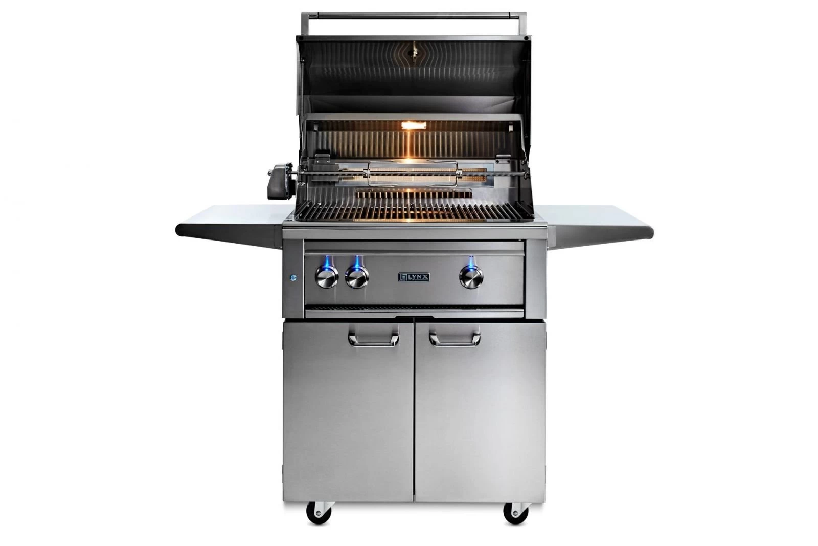 Lynx 30 Inch Professional Natural Gas Grill W/All Trident Burners And Rotisserie On A Cart - Image 3