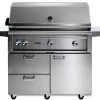 Lynx 42 Inch Professional Propane Gas Grill W/ Trident Burner And Rotisserie On Cart