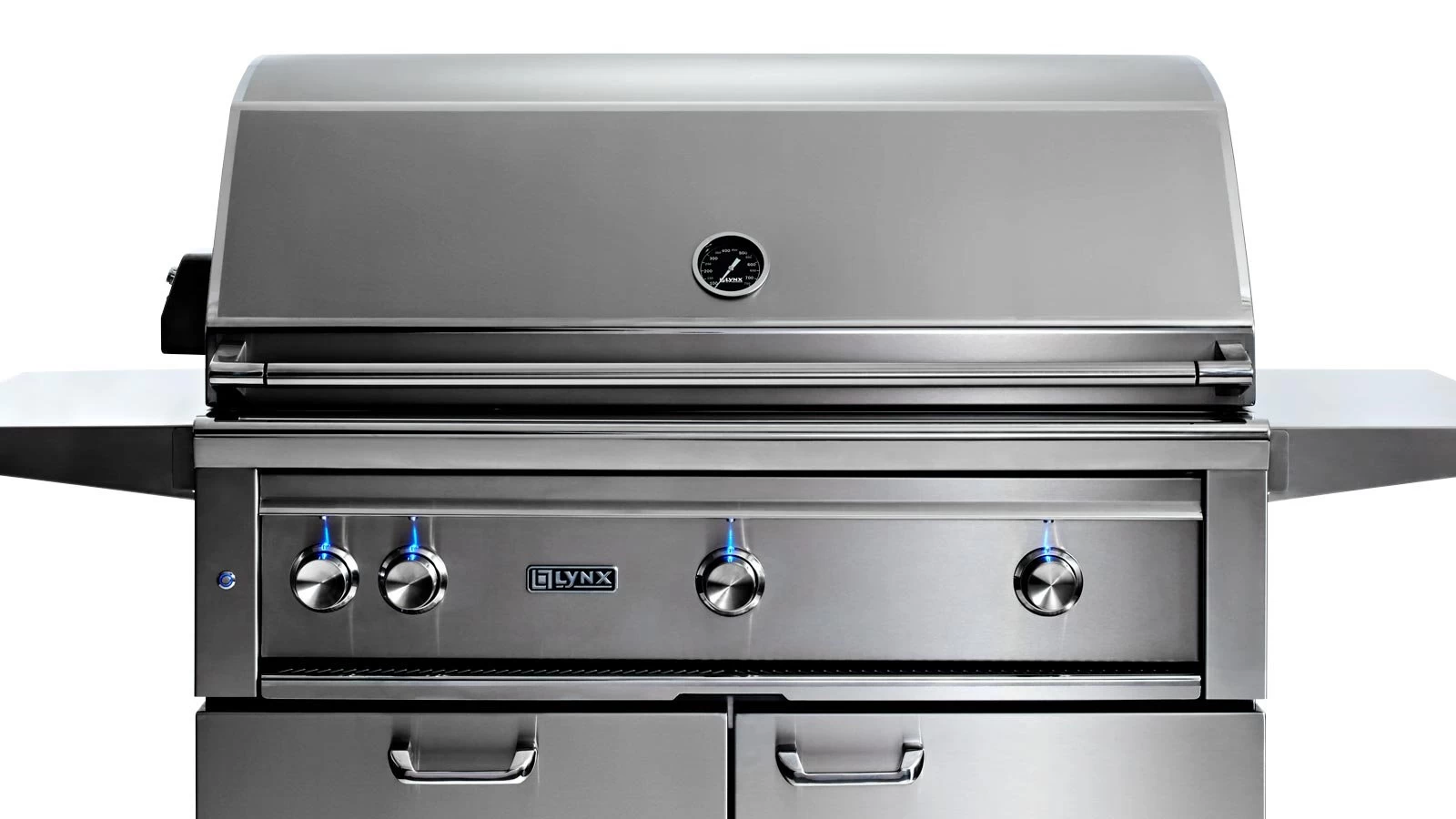Lynx 42 Inch Professional Natural Gas Grill W/ Trident Burner And Rotisserie On Cart - Image 3