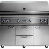 Lynx 54 Inch Professional Propane Gas Grill W/ Trident And Rotisserie On Cart