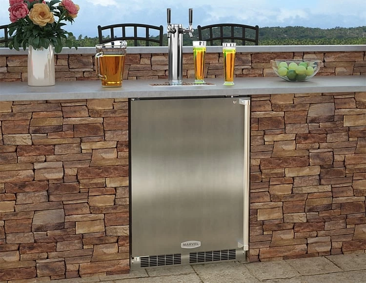 Marvel 24 Inch Outdoor Single Tap Built In Beer Dispenser - Image 7