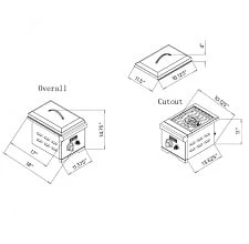 Coyote Natural Gas Double Side Burner - Image 4