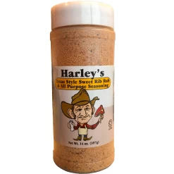 Harley's Texas Style Sweet Rib Rub & All Purpose Seasoning 14 Oz.