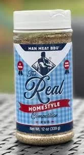 Man Meat BBQ Real Homestyle Competition BBQ Rub 12 Oz.