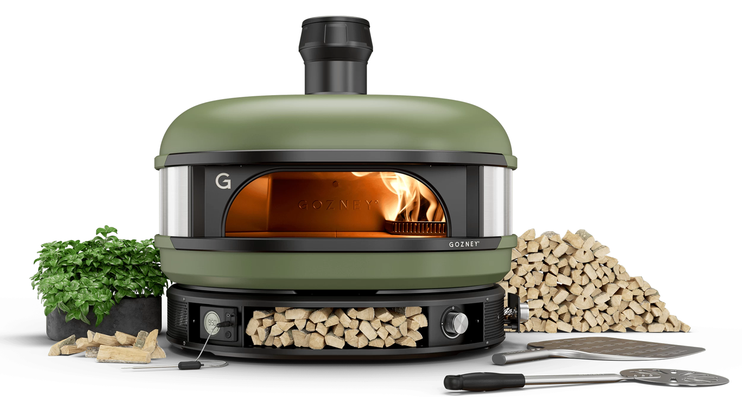 Gozney Dome Dual Fuel Natural Gas Pizza Oven - Olive