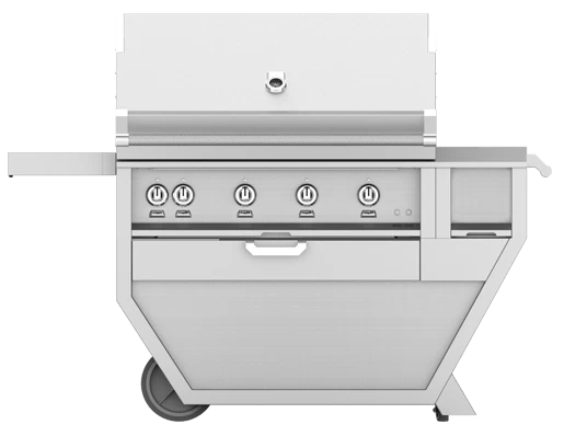 Hestan 42 Inch Propane Deluxe Grill With Worktop, 3 Trellis Burner 1 Sear Burner